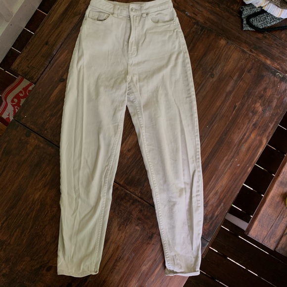 White H&M Mom Jean Coastal grandmother light academia cottagecore clean girl - Picture 3 of 6